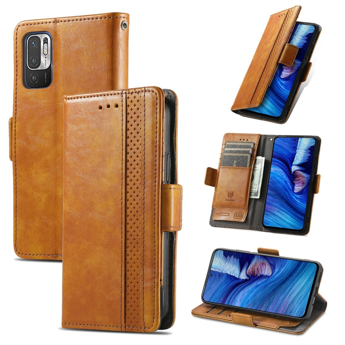 CaseNeo Business Splicing Dual Magnetic Buckle Funda de cuero de PU con tapa horizontal con soporte y ranuras para tarjetas y billetera, For Xiaomi Redmi Note 10, For Xiaomi Redmi Note 10 5G, For Xiaomi Redmi 10, For Xiaomi Redmi K40 Gaming            ...