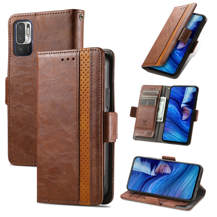 CaseNeo Business Splicing Dual Magnetic Buckle Funda de cuero de PU con tapa horizontal con soporte y ranuras para tarjetas y billetera, For Xiaomi Redmi Note 10, For Xiaomi Redmi Note 10 5G, For Xiaomi Redmi 10, For Xiaomi Redmi K40 Gaming            ...