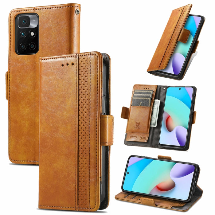 CaseNeo Business Splicing Dual Magnetic Buckle Funda de cuero de PU con tapa horizontal con soporte y ranuras para tarjetas y billetera, For Xiaomi Redmi Note 10, For Xiaomi Redmi Note 10 5G, For Xiaomi Redmi 10, For Xiaomi Redmi K40 Gaming            ...