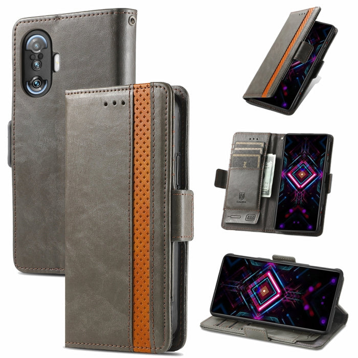 CaseNeo Business Splicing Dual Magnetic Buckle Funda de cuero de PU con tapa horizontal con soporte y ranuras para tarjetas y billetera, For Xiaomi Redmi Note 10, For Xiaomi Redmi Note 10 5G, For Xiaomi Redmi 10, For Xiaomi Redmi K40 Gaming            ...
