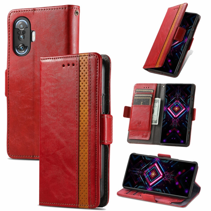 CaseNeo Business Splicing Dual Magnetic Buckle Funda de cuero de PU con tapa horizontal con soporte y ranuras para tarjetas y billetera, For Xiaomi Redmi Note 10, For Xiaomi Redmi Note 10 5G, For Xiaomi Redmi 10, For Xiaomi Redmi K40 Gaming            ...