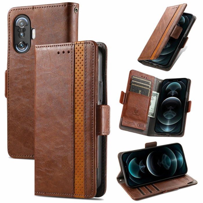 CaseNeo Business Splicing Dual Magnetic Buckle Funda de cuero de PU con tapa horizontal con soporte y ranuras para tarjetas y billetera, For Xiaomi Redmi Note 10, For Xiaomi Redmi Note 10 5G, For Xiaomi Redmi 10, For Xiaomi Redmi K40 Gaming            ...