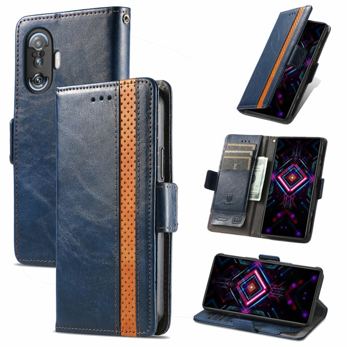 CaseNeo Business Splicing Dual Magnetic Buckle Funda de cuero de PU con tapa horizontal con soporte y ranuras para tarjetas y billetera, For Xiaomi Redmi Note 10, For Xiaomi Redmi Note 10 5G, For Xiaomi Redmi 10, For Xiaomi Redmi K40 Gaming            ...