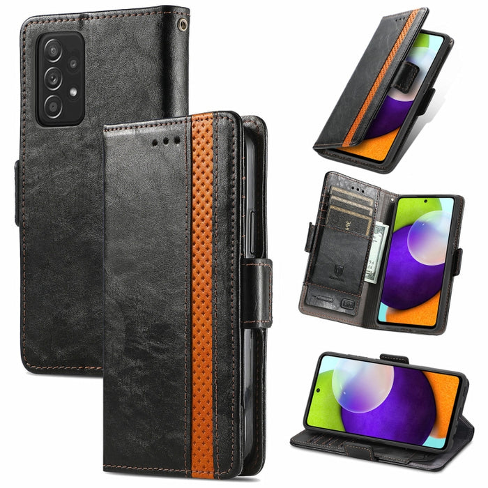 CaseNeo Business Splicing Dual Magnetic Buckle Funda de cuero de PU con tapa horizontal con soporte y ranuras para tarjetas y billetera, For Xiaomi Redmi Note 10, For Xiaomi Redmi Note 10 5G, For Xiaomi Redmi 10, For Xiaomi Redmi K40 Gaming            ...