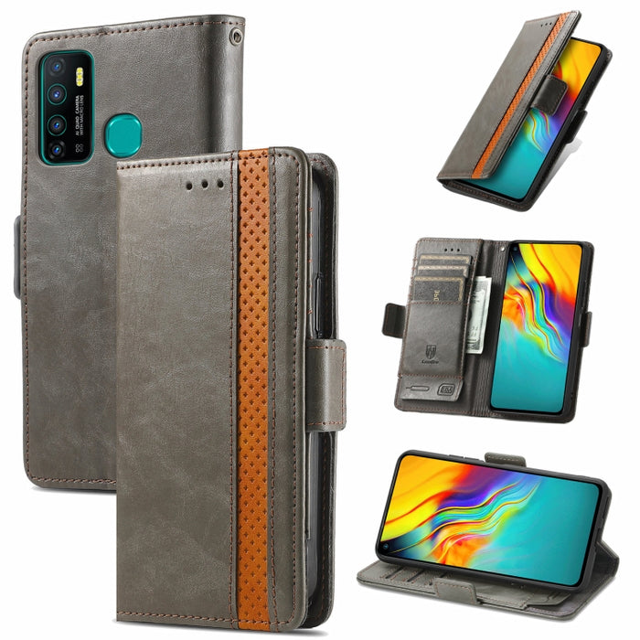 CaseNeo Business Splicing Dual Magnetic Buckle Funda de cuero de PU con tapa horizontal con soporte y ranuras para tarjetas y billetera, For Xiaomi Redmi Note 10, For Xiaomi Redmi Note 10 5G, For Xiaomi Redmi 10, For Xiaomi Redmi K40 Gaming            ...