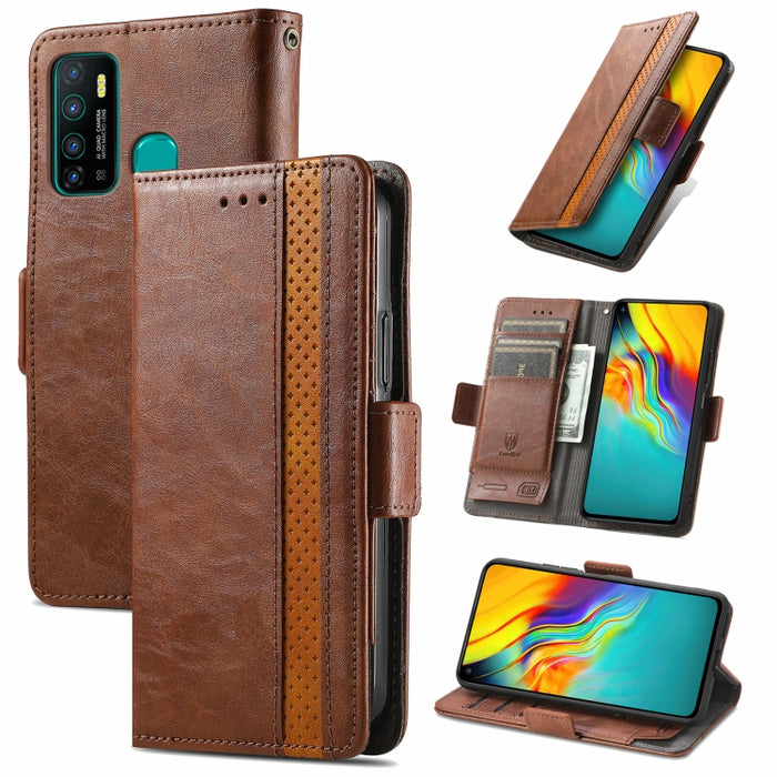 CaseNeo Business Splicing Dual Magnetic Buckle Funda de cuero de PU con tapa horizontal con soporte y ranuras para tarjetas y billetera, For Xiaomi Redmi Note 10, For Xiaomi Redmi Note 10 5G, For Xiaomi Redmi 10, For Xiaomi Redmi K40 Gaming            ...