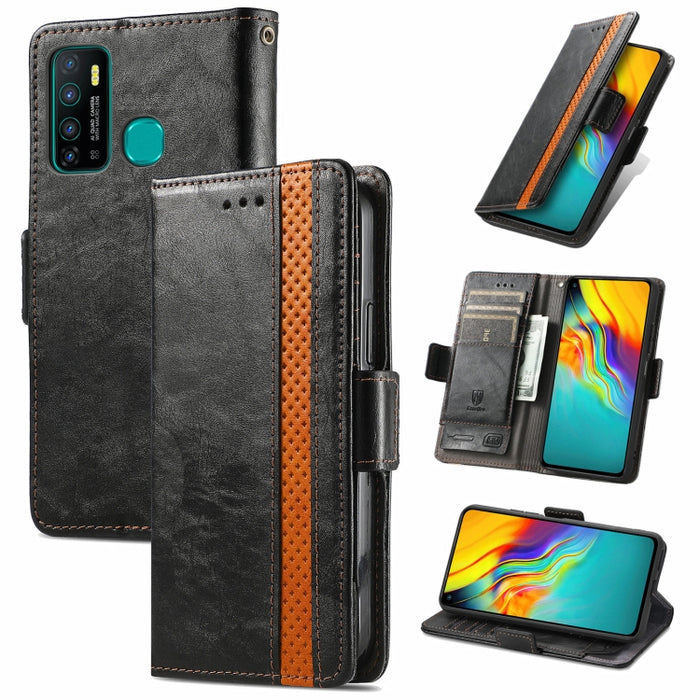 CaseNeo Business Splicing Dual Magnetic Buckle Funda de cuero de PU con tapa horizontal con soporte y ranuras para tarjetas y billetera, For Xiaomi Redmi Note 10, For Xiaomi Redmi Note 10 5G, For Xiaomi Redmi 10, For Xiaomi Redmi K40 Gaming            ...