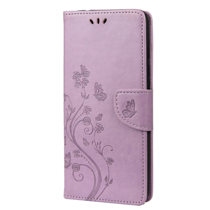 Estuche de cuero con tapa horizontal con patrón de flores de mariposa con soporte y ranuras para tarjetas y billetera, For Wiko Power U30, For Xiaomi Redmi 10