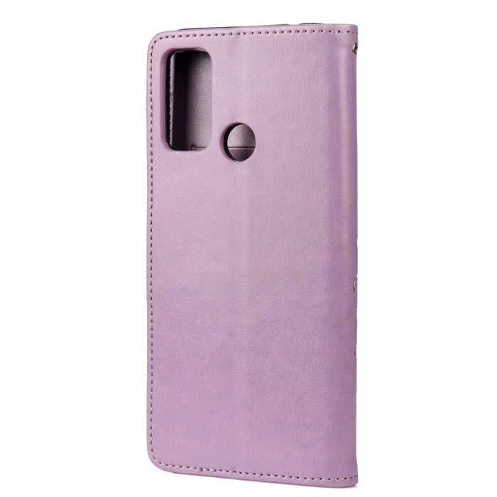 Estuche de cuero con tapa horizontal con patrón de flores de mariposa con soporte y ranuras para tarjetas y billetera, For Wiko Power U30, For Xiaomi Redmi 10