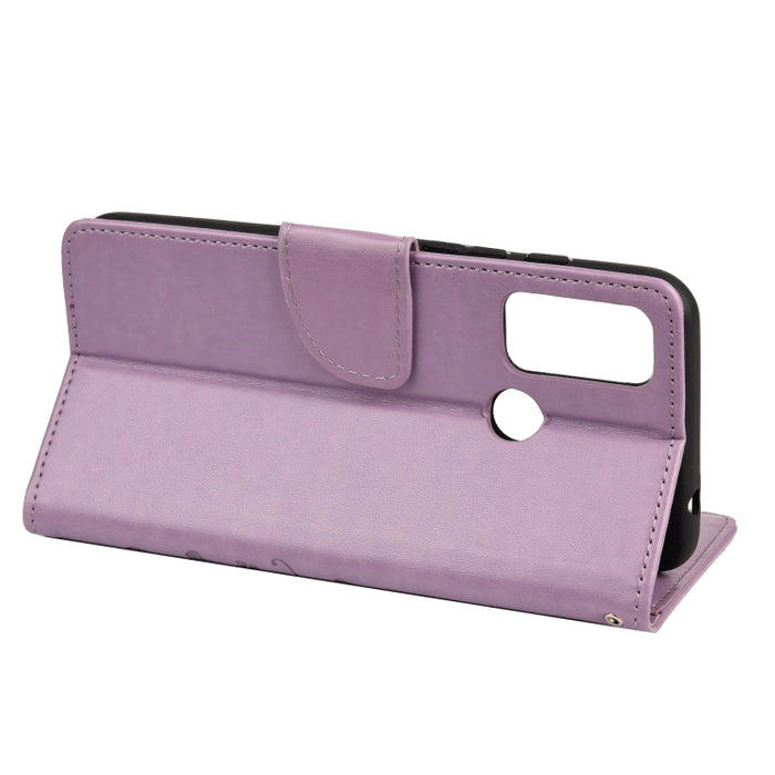 Estuche de cuero con tapa horizontal con patrón de flores de mariposa con soporte y ranuras para tarjetas y billetera, For Wiko Power U30, For Xiaomi Redmi 10