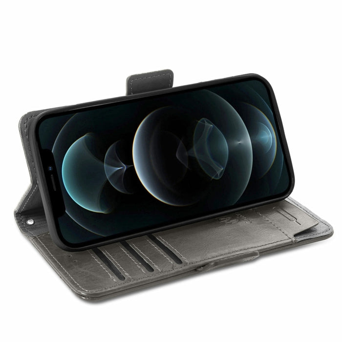 CaseNeo Business Splicing Dual Magnetic Buckle Funda de cuero de PU con tapa horizontal con soporte y ranuras para tarjetas y billetera