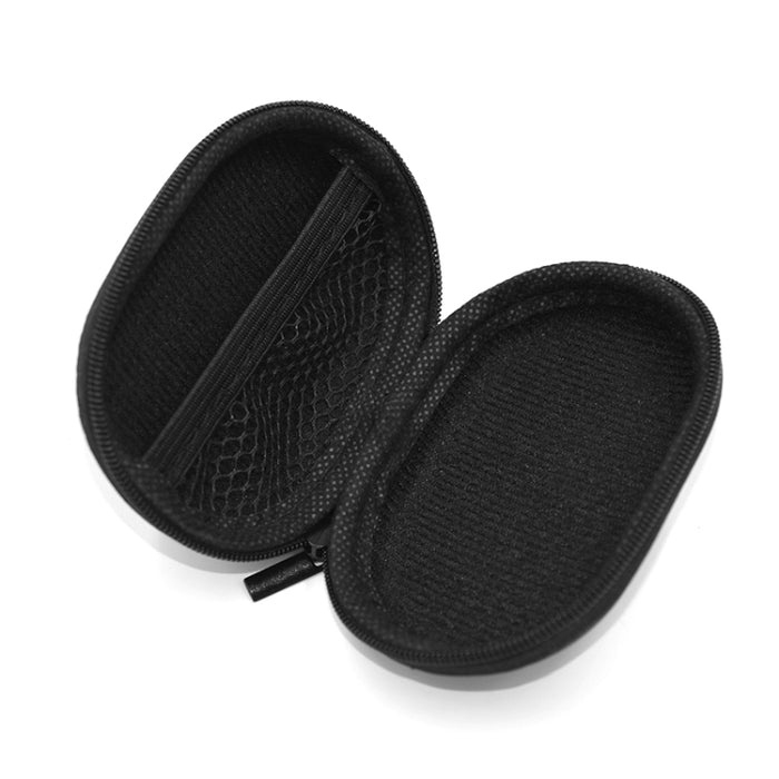 Caja de almacenamiento de auriculares con cargador de cable de datos ovalado de cuero PU portátil KZ