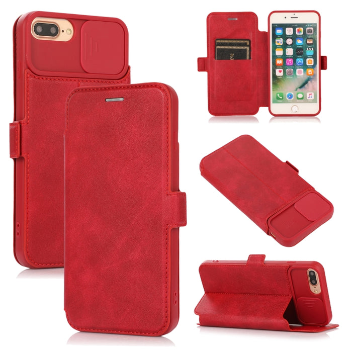 Push Window Doble hebilla PU + Funda de cuero con tapa horizontal de silicona con soporte y ranura para tarjeta