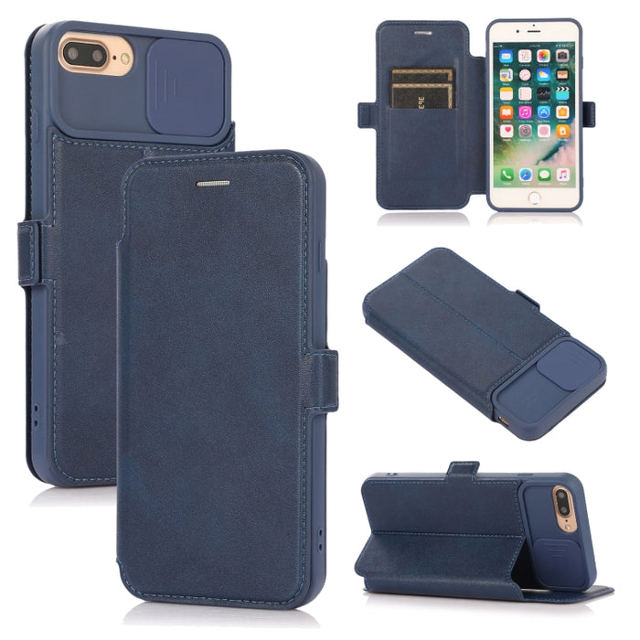 Push Window Doble hebilla PU + Funda de cuero con tapa horizontal de silicona con soporte y ranura para tarjeta