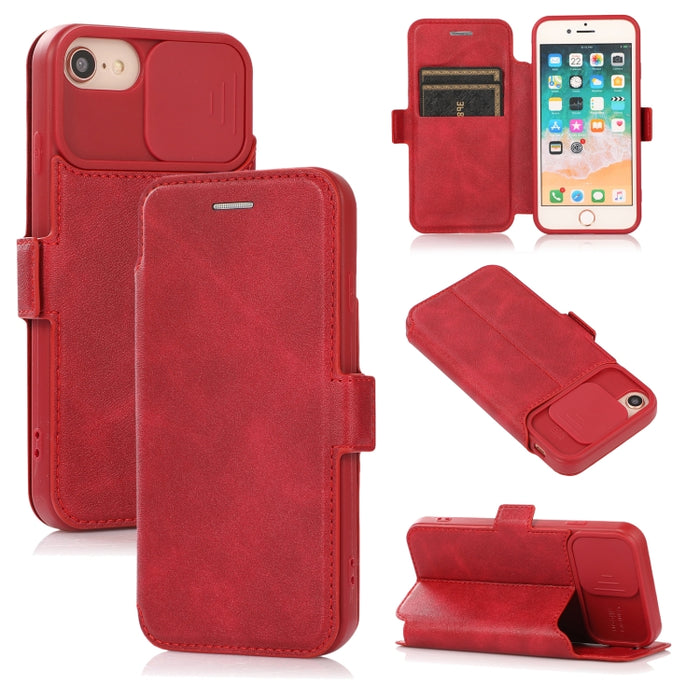 Push Window Doble hebilla PU + Funda de cuero con tapa horizontal de silicona con soporte y ranura para tarjeta