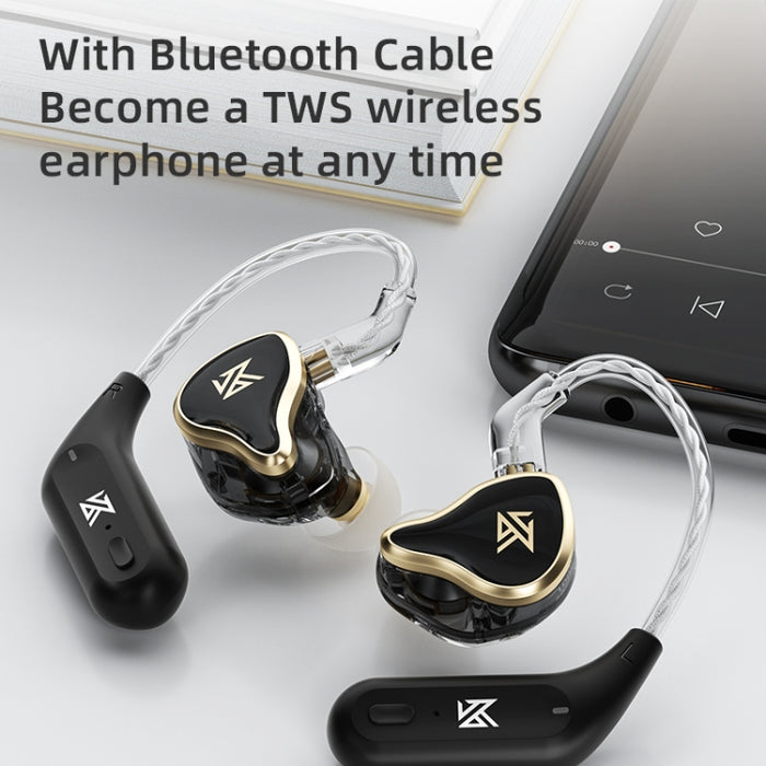 KZ ZAS Auricular intrauditivo con cable Ring Iron de 16 unidades,
