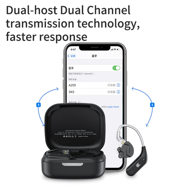 KZ AZ09 Auricular Bluetooth Gancho para la oreja 5.2 Módulo inalámbrico Bluetooth Cable de actualización