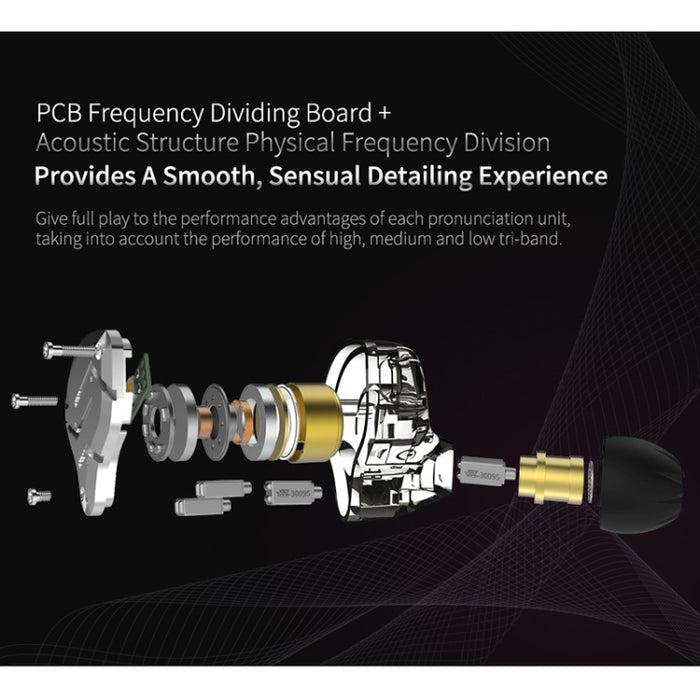 KZ ZS10 Pro Auriculares intrauditivos con cable Ring Iron Gaming de 10 unidades,