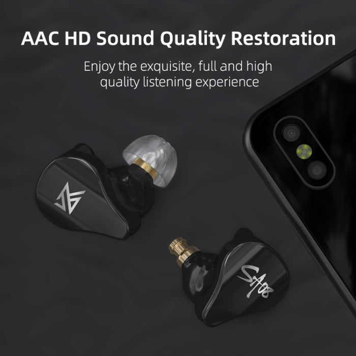 KZ SA08 Inalámbrico de cuatro unidades 5BA Balance Armature Bluetooth In-ear TWS Auricular