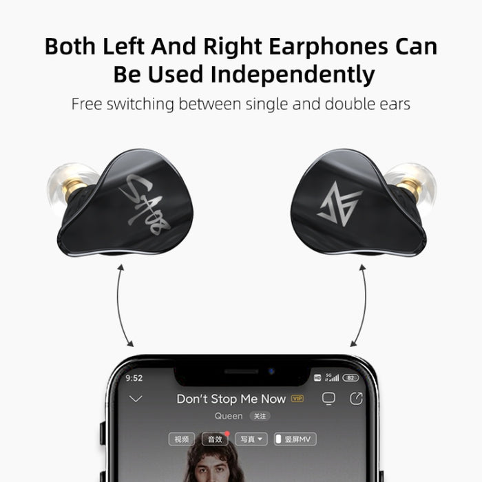 KZ SA08 Inalámbrico de cuatro unidades 5BA Balance Armature Bluetooth In-ear TWS Auricular