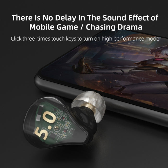 KZ SA08 Inalámbrico de cuatro unidades 5BA Balance Armature Bluetooth In-ear TWS Auricular