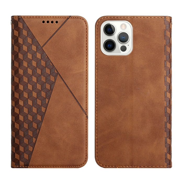 Patrón de diamante Empalme Piel Sensación Magnética Funda de cuero con tapa horizontal con ranuras para tarjetas y soporte y billetera