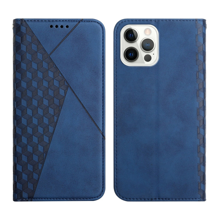 Patrón de diamante Empalme Piel Sensación Magnética Funda de cuero con tapa horizontal con ranuras para tarjetas y soporte y billetera