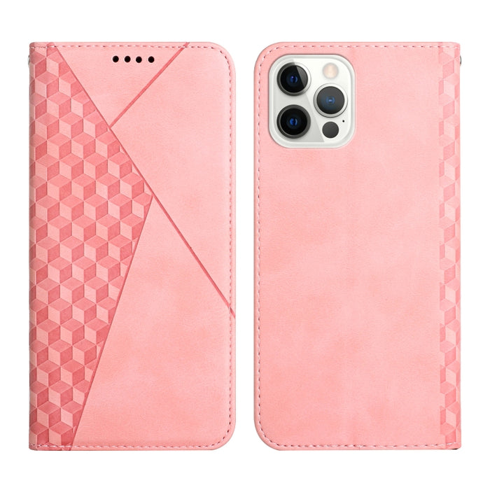 Patrón de diamante Empalme Piel Sensación Magnética Funda de cuero con tapa horizontal con ranuras para tarjetas y soporte y billetera