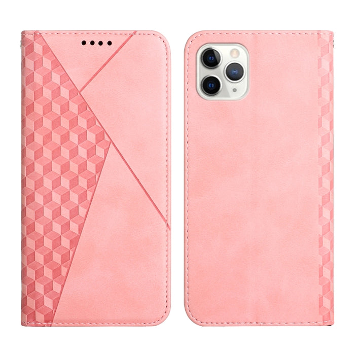 Patrón de diamante Empalme Piel Sensación Magnética Funda de cuero con tapa horizontal con ranuras para tarjetas y soporte y billetera