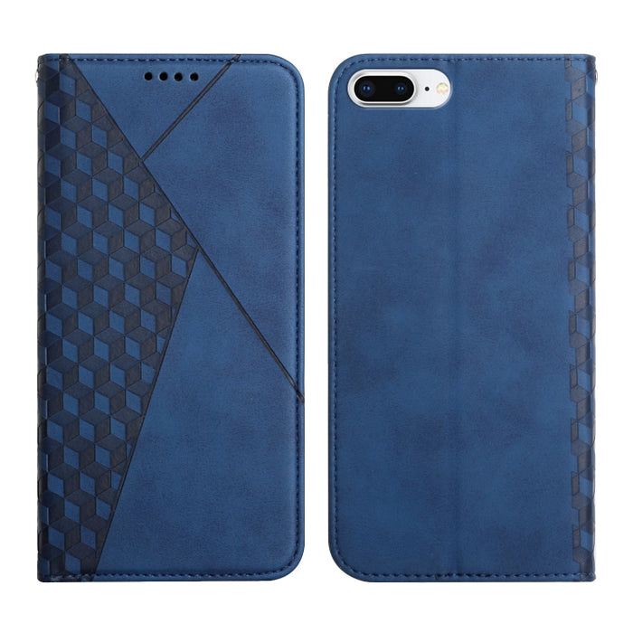 Patrón de diamante Empalme Piel Sensación Magnética Funda de cuero con tapa horizontal con ranuras para tarjetas y soporte y billetera