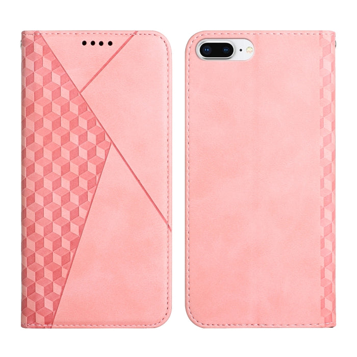 Patrón de diamante Empalme Piel Sensación Magnética Funda de cuero con tapa horizontal con ranuras para tarjetas y soporte y billetera