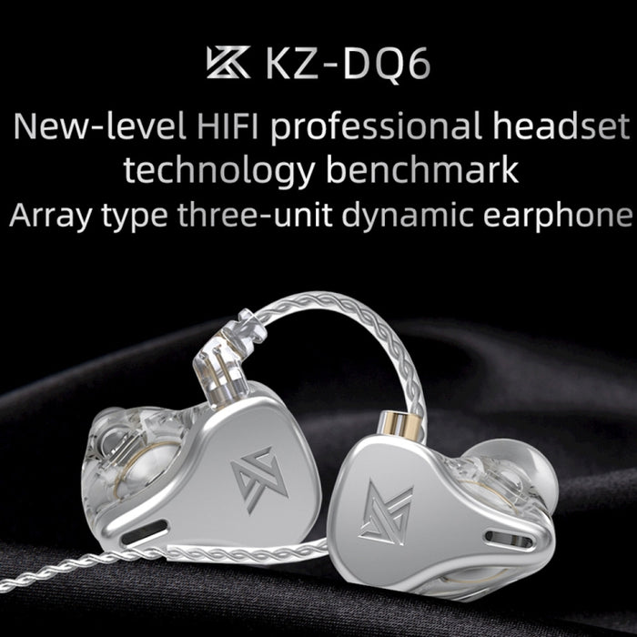 KZ DQ6 Auricular intrauditivo dinámico de alta fidelidad de 3 unidades con cable