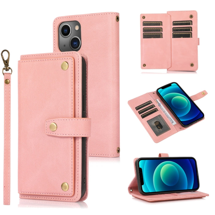 Estuche de cuero con tapa horizontal PU + TPU con soporte y ranura para tarjeta y billetera y cordón