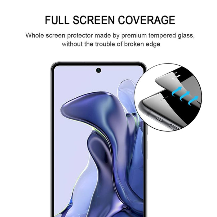 Película de vidrio templado de pantalla completa con pegamento completo, For Xiaomi Mi 11T / 11T Pro (1 PC), For OPPO Realme 6i India (1 PC), For Samsung Galaxy M22 (1 PC), For Motorola Moto E20 (1 PC)