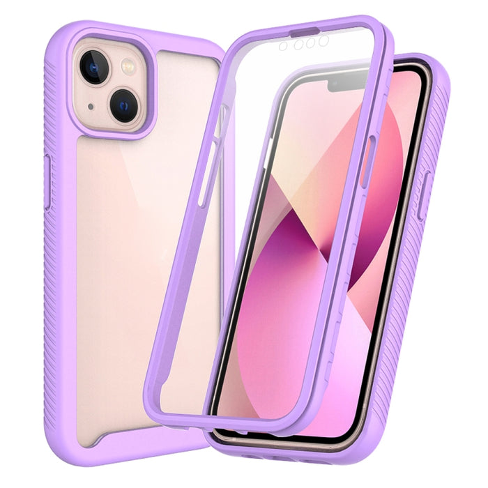 Funda de PC + TPU a prueba de golpes de la serie Starry Sky Color sólido con película de PET