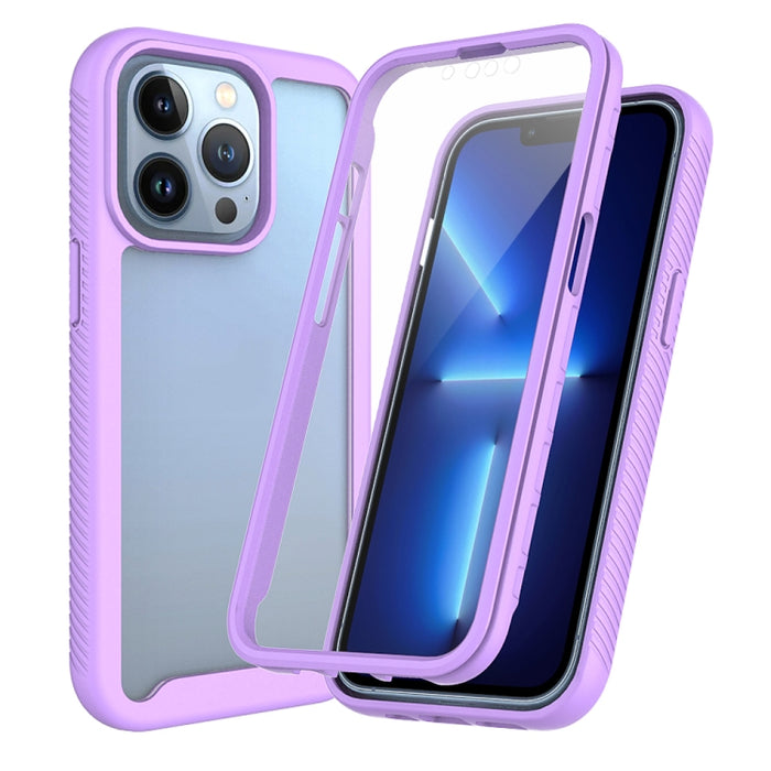 Funda de PC + TPU a prueba de golpes de la serie Starry Sky Color sólido con película de PET