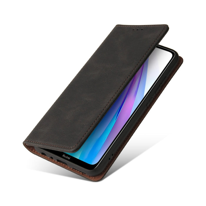 Estuche de cuero con tapa horizontal con cierre de succión simple con soporte, ranura para tarjeta y billetera, For Xiaomi Redmi Note 8T, For Xiaomi Redmi Note 9 / 10X 4G, For Xiaomi Redmi Note 8, For Xiaomi Redmi Note 8 Pro, For Xiaomi Redmi Note 10  ...