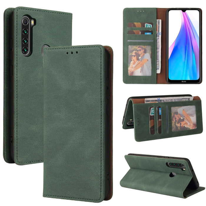 Estuche de cuero con tapa horizontal con cierre de succión simple con soporte, ranura para tarjeta y billetera, For Xiaomi Redmi Note 8T, For Xiaomi Redmi Note 9 / 10X 4G, For Xiaomi Redmi Note 8, For Xiaomi Redmi Note 8 Pro, For Xiaomi Redmi Note 10  ...