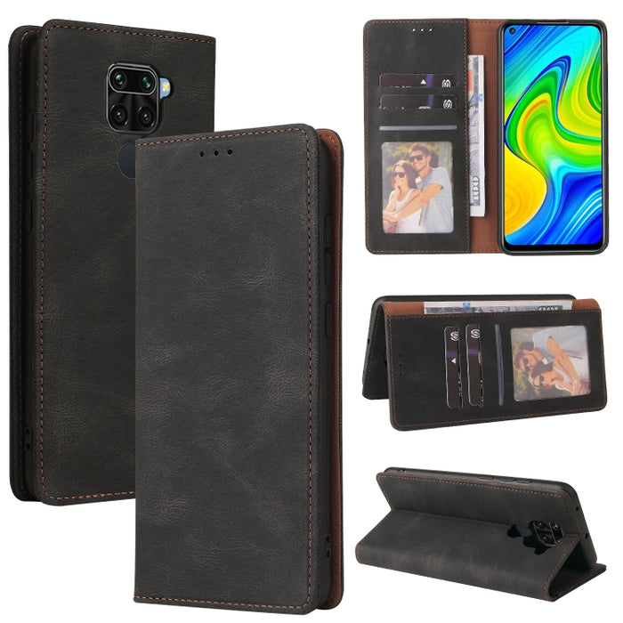 Estuche de cuero con tapa horizontal con cierre de succión simple con soporte, ranura para tarjeta y billetera, For Xiaomi Redmi Note 8T, For Xiaomi Redmi Note 9 / 10X 4G, For Xiaomi Redmi Note 8, For Xiaomi Redmi Note 8 Pro, For Xiaomi Redmi Note 10  ...