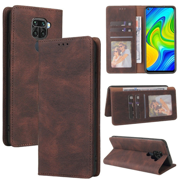 Estuche de cuero con tapa horizontal con cierre de succión simple con soporte, ranura para tarjeta y billetera, For Xiaomi Redmi Note 8T, For Xiaomi Redmi Note 9 / 10X 4G, For Xiaomi Redmi Note 8, For Xiaomi Redmi Note 8 Pro, For Xiaomi Redmi Note 10  ...