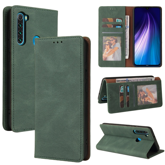 Estuche de cuero con tapa horizontal con cierre de succión simple con soporte, ranura para tarjeta y billetera, For Xiaomi Redmi Note 8T, For Xiaomi Redmi Note 9 / 10X 4G, For Xiaomi Redmi Note 8, For Xiaomi Redmi Note 8 Pro, For Xiaomi Redmi Note 10  ...
