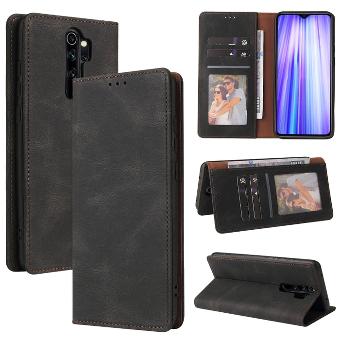 Estuche de cuero con tapa horizontal con cierre de succión simple con soporte, ranura para tarjeta y billetera, For Xiaomi Redmi Note 8T, For Xiaomi Redmi Note 9 / 10X 4G, For Xiaomi Redmi Note 8, For Xiaomi Redmi Note 8 Pro, For Xiaomi Redmi Note 10  ...