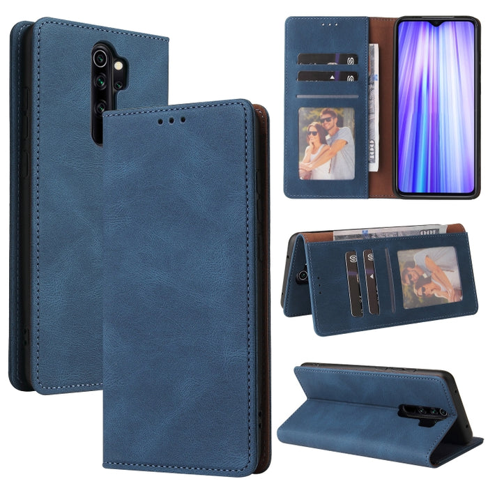 Estuche de cuero con tapa horizontal con cierre de succión simple con soporte, ranura para tarjeta y billetera, For Xiaomi Redmi Note 8T, For Xiaomi Redmi Note 9 / 10X 4G, For Xiaomi Redmi Note 8, For Xiaomi Redmi Note 8 Pro, For Xiaomi Redmi Note 10  ...
