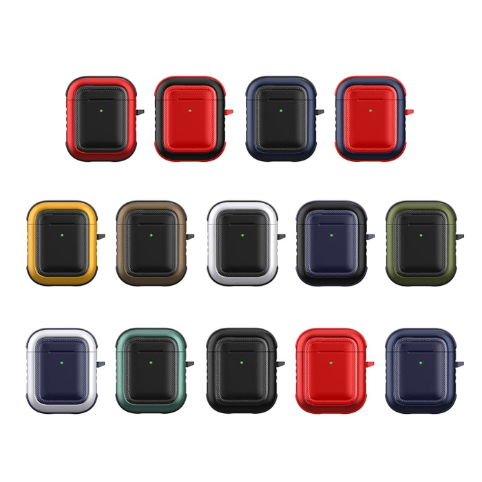 Auriculares inalámbricos a prueba de golpes TPU + PC Funda protectora con mosquetón