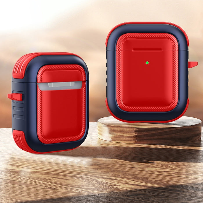 Auriculares inalámbricos a prueba de golpes TPU + PC Funda protectora con mosquetón