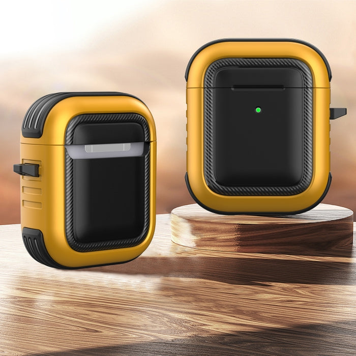 Auriculares inalámbricos a prueba de golpes TPU + PC Funda protectora con mosquetón