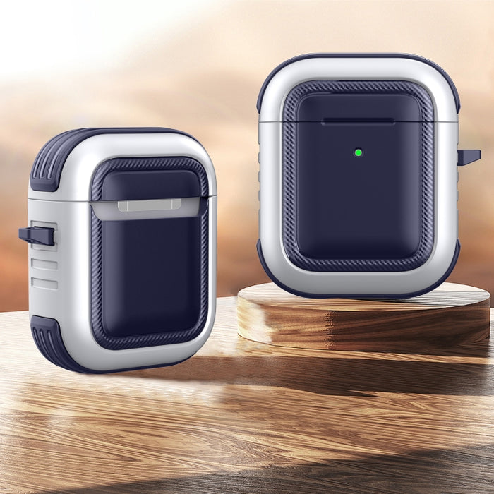 Auriculares inalámbricos a prueba de golpes TPU + PC Funda protectora con mosquetón
