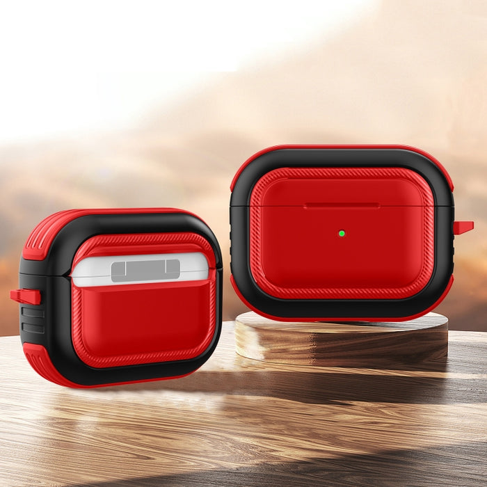 Auriculares inalámbricos a prueba de golpes TPU + PC Funda protectora con mosquetón