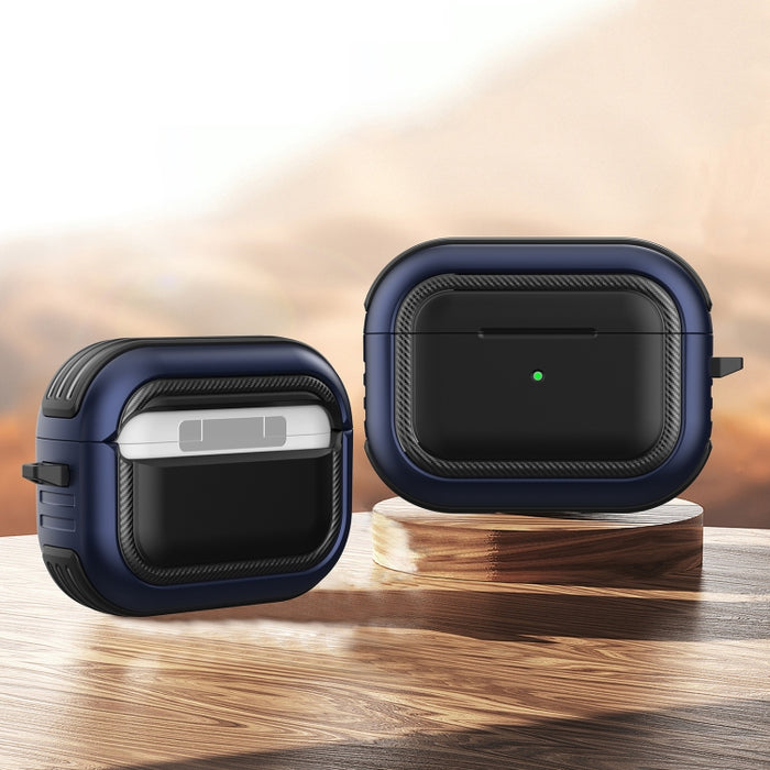 Auriculares inalámbricos a prueba de golpes TPU + PC Funda protectora con mosquetón
