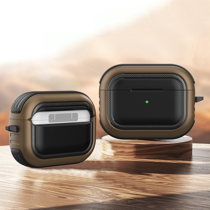 Auriculares inalámbricos a prueba de golpes TPU + PC Funda protectora con mosquetón